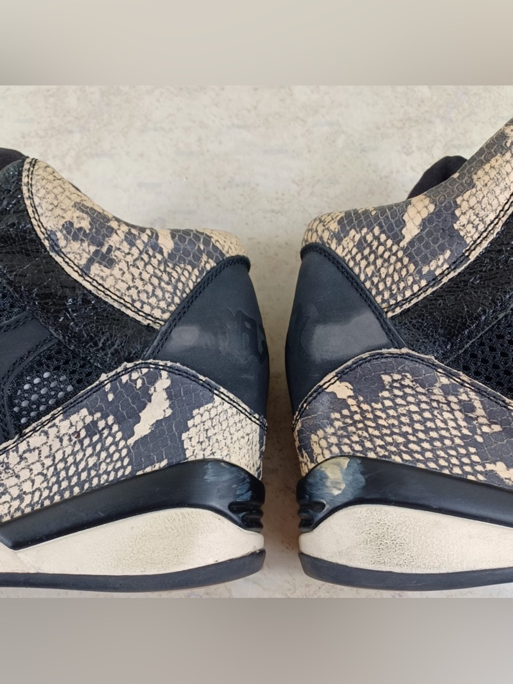 Limited by ASN Women's High-Top Snake-Print & Black Fashion Sneakers - Picture 8 of 15